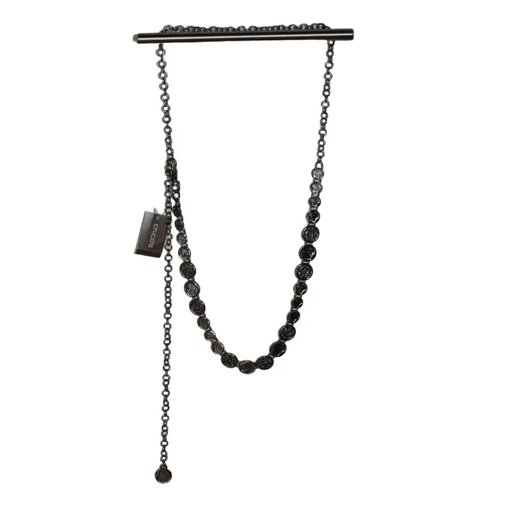 Chico's Silver Chain Belt NWT